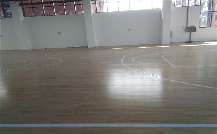 橡胶木NBA篮球场木地板翻新施工
